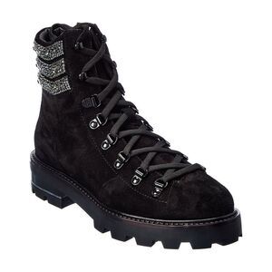 Jimmy Choo Eshe Suede Hiking Boot, Black